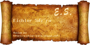 Eichler Sára névjegykártya